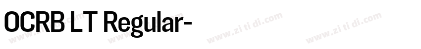 OCRB LT Regular字体转换